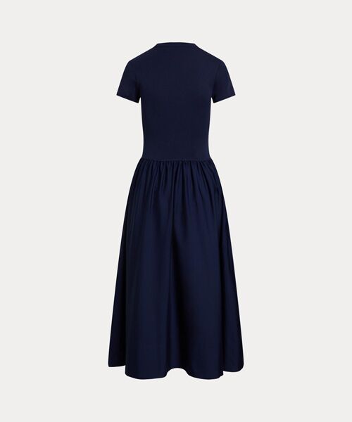 コットン ショートスリーブ ドレス （ロング・マキシ丈ワンピース