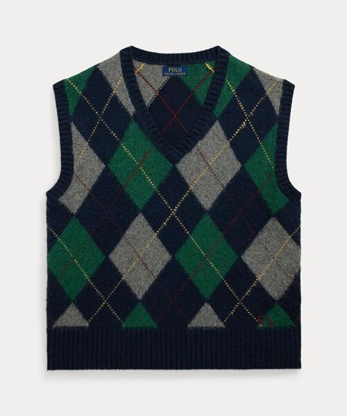 セール】 ビッグ フィット アーガイル セーター ベスト （ベスト