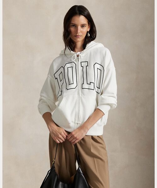 セール】 ロゴ ライトウェイト フリース フルジップ フーディ