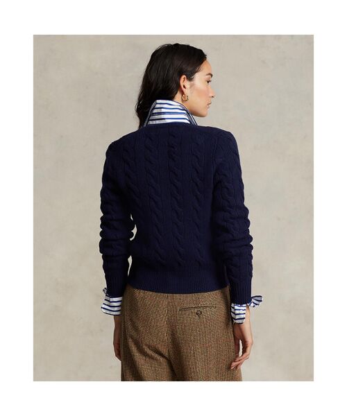 ケーブルニット ウールカシミヤ カーディガン （カーディガン・ボレロ