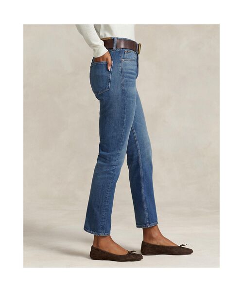 ハイライズ リラックスド ストレート クロップ ジーンズ （デニム