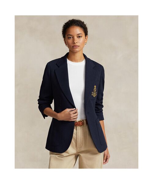 ロゴクレスト ニット ブレザー （テーラードジャケット）｜POLO RALPH