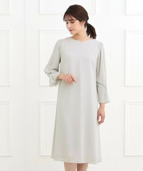 セール】 【夏SALE／フォーマル/洗える】スリーブデザインジョーゼット