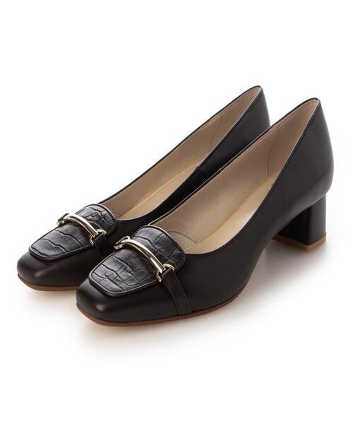 セール】 スクエアトゥヒールアップローファー （パンプス）｜Riz