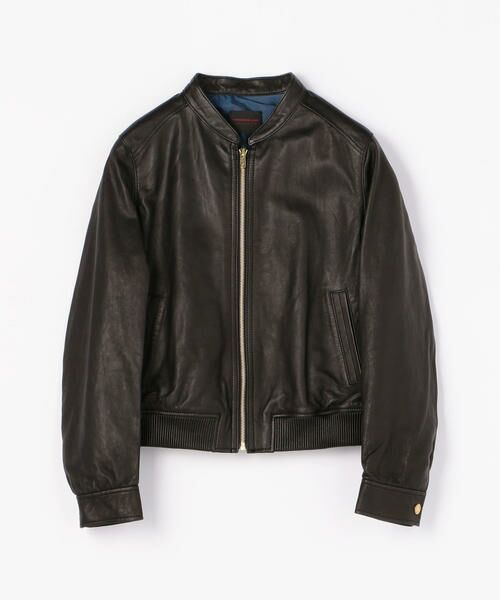 セール】 ラムレザー ジップアップブルゾン （レザーブルゾン