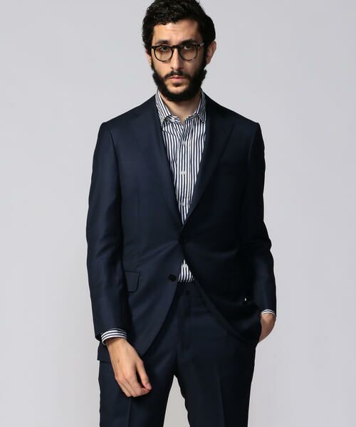 セール】 Super170'sウールシルクツイル 段返り3Bスーツ LORO PIANA