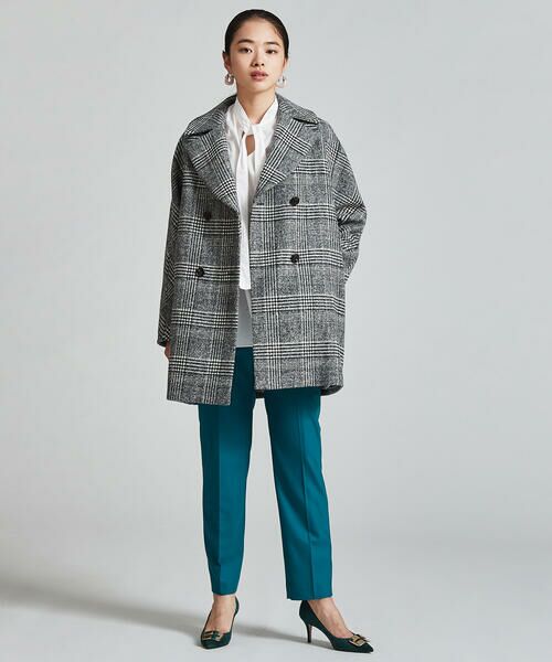 セール】 ブロークングレンチェック ダブルブレストコート （その他