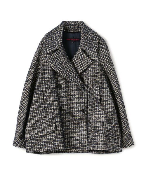 セール】 MARTIN GRANT チェックツイードPコート （ピーコート