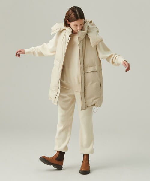 セール】 コットンピーチダウン ロングベスト （ダウンジャケット
