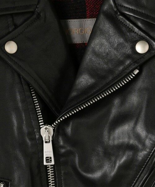 セール】 GIORGIO BRATO ラムレザー ダブルライダースジャケット