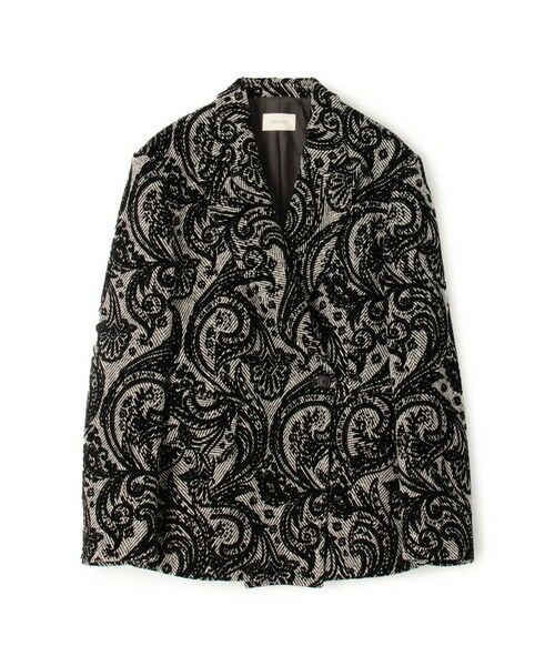 セール】 ペイズリーヘビーフロッキープリント テーラードジャケット