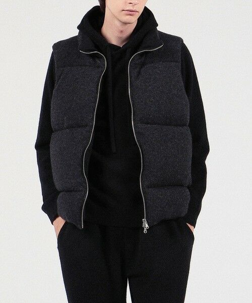 セール】 カシミヤ ニットダウンベスト （ダウンジャケット・ベスト