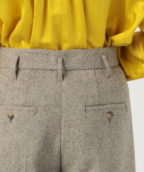 セール】 ネップツイード フロントタックワイドパンツ （その他パンツ