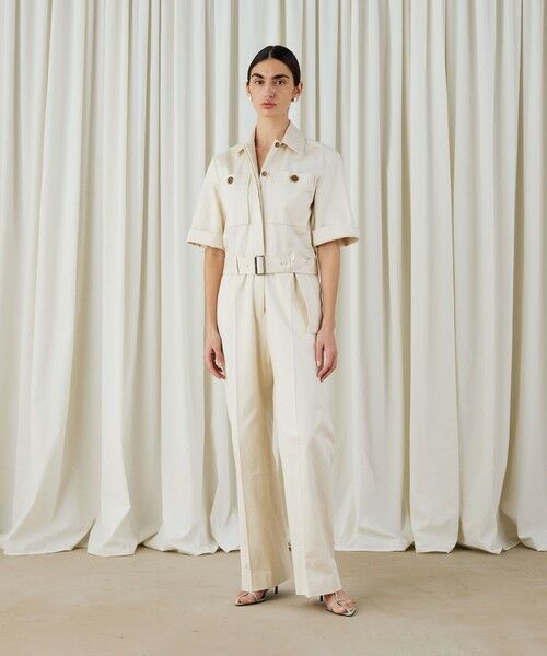 セール】 コットンサテン ジャンプスーツ （サロペット