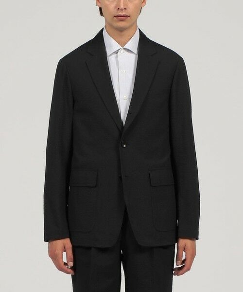 セール】 コットンシアサッカー シングルブレステッド2Bジャケット