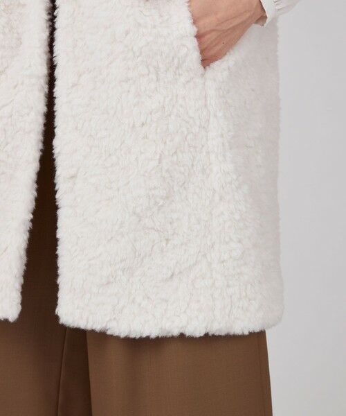 セール】 ランダムファー Vネックロングジレ （ベスト）｜TOMORROWLAND