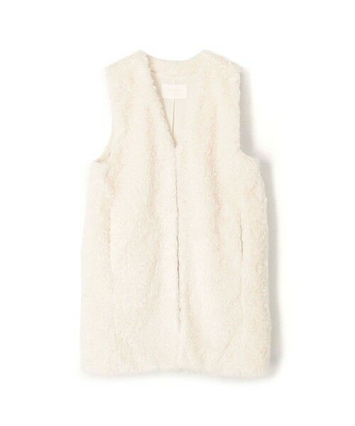 セール】 ランダムファー Vネックロングジレ （ベスト）｜TOMORROWLAND