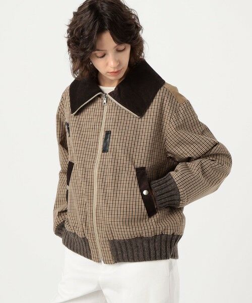 セール】 ドッキングチェック ジップアップブルゾン （ブルゾン