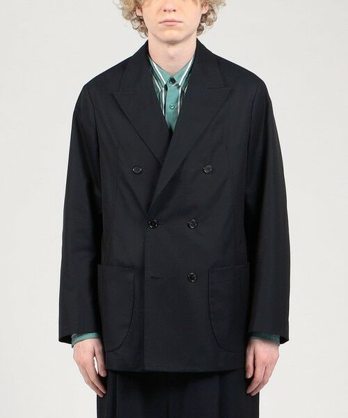 セール】 コットンシルクギャバジン ダブルブレステッド6Bジャケット