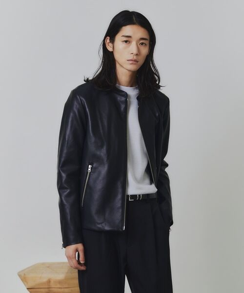 セール】 【WEB限定】シンセティックレザーシングルライダース