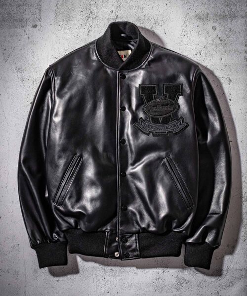 プレミアムスタジアムジャンパー＜オールレザー＞ （レザーブルゾン