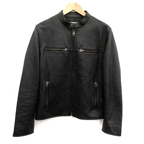 COACH Championコラボ ブラックレザーシングルライダースリバーシブル