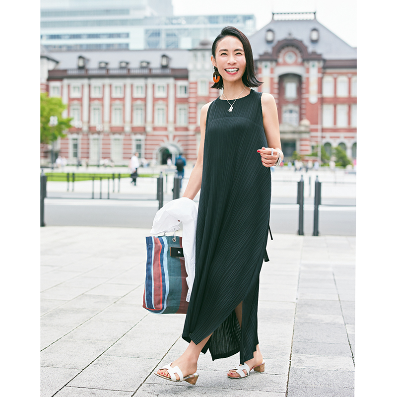 me ISSEY MIYAKE 横プリーツ ノースリーブチュニック タンクトップ