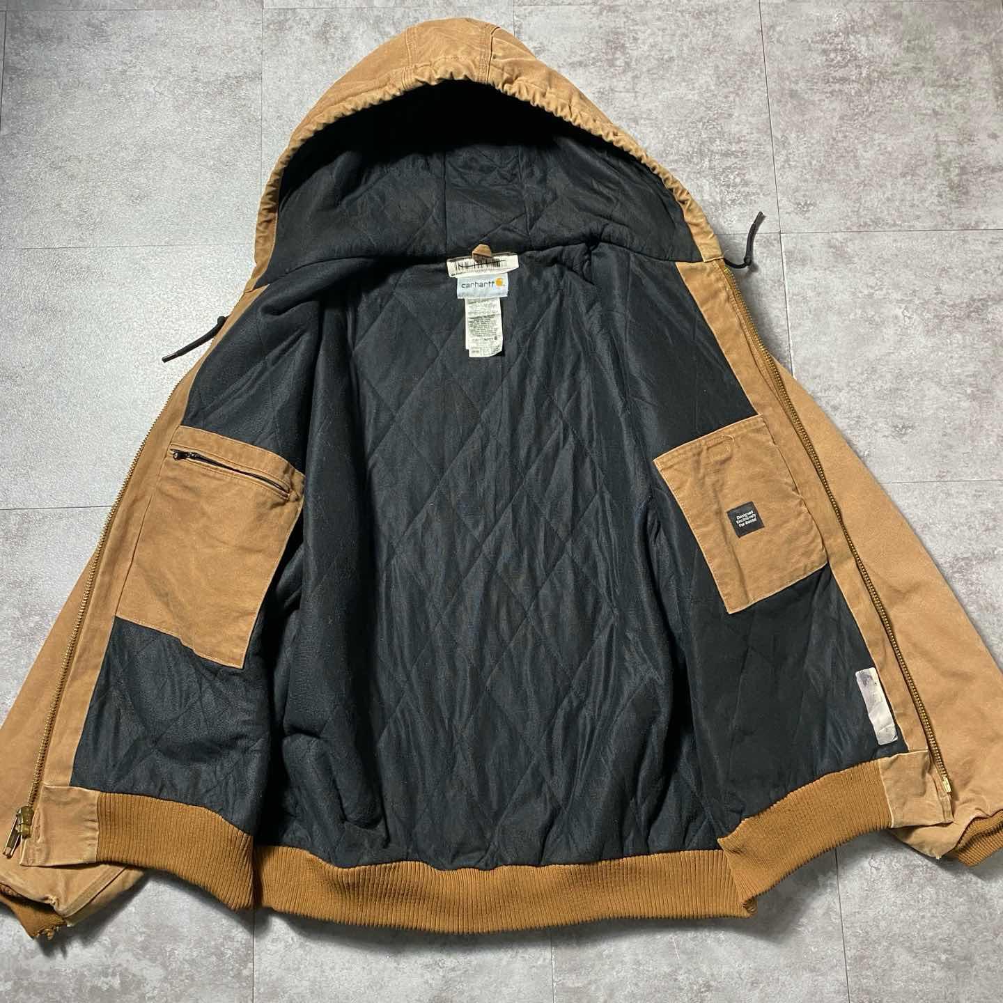 古着通販】carhartt ブラウン ダック生地 アクティブパーカー