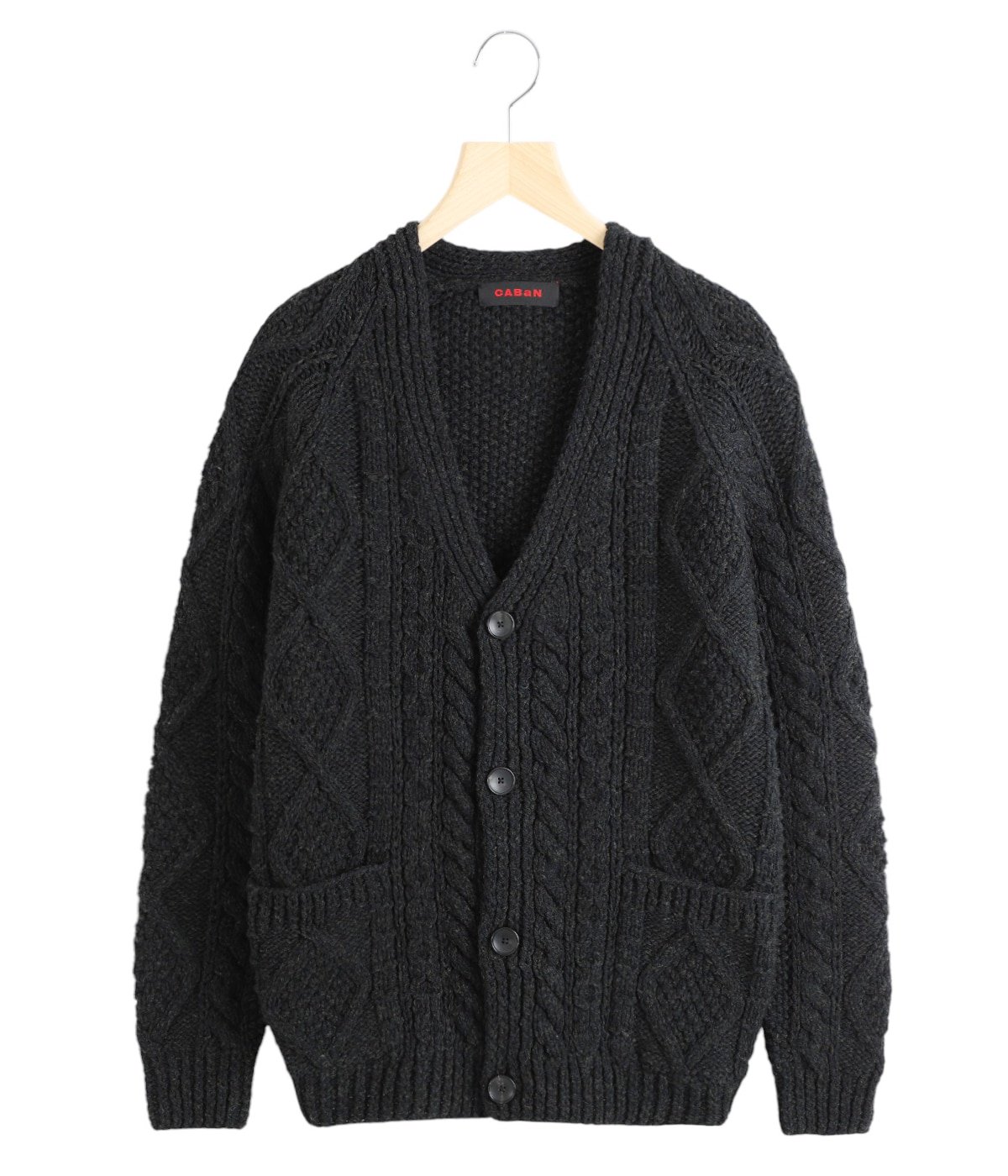 ウールハンドニット ケーブルカーディガン | CABaN(キャバン