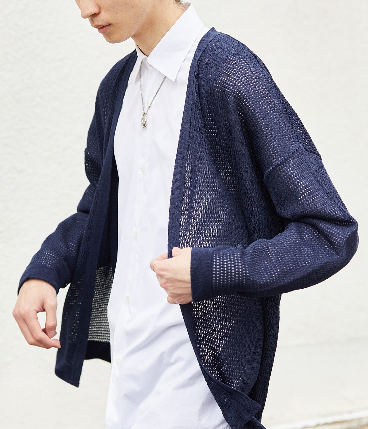 別注 NO COLLAR MESH CARDIGAN | BATONER(バトナー) / トップス