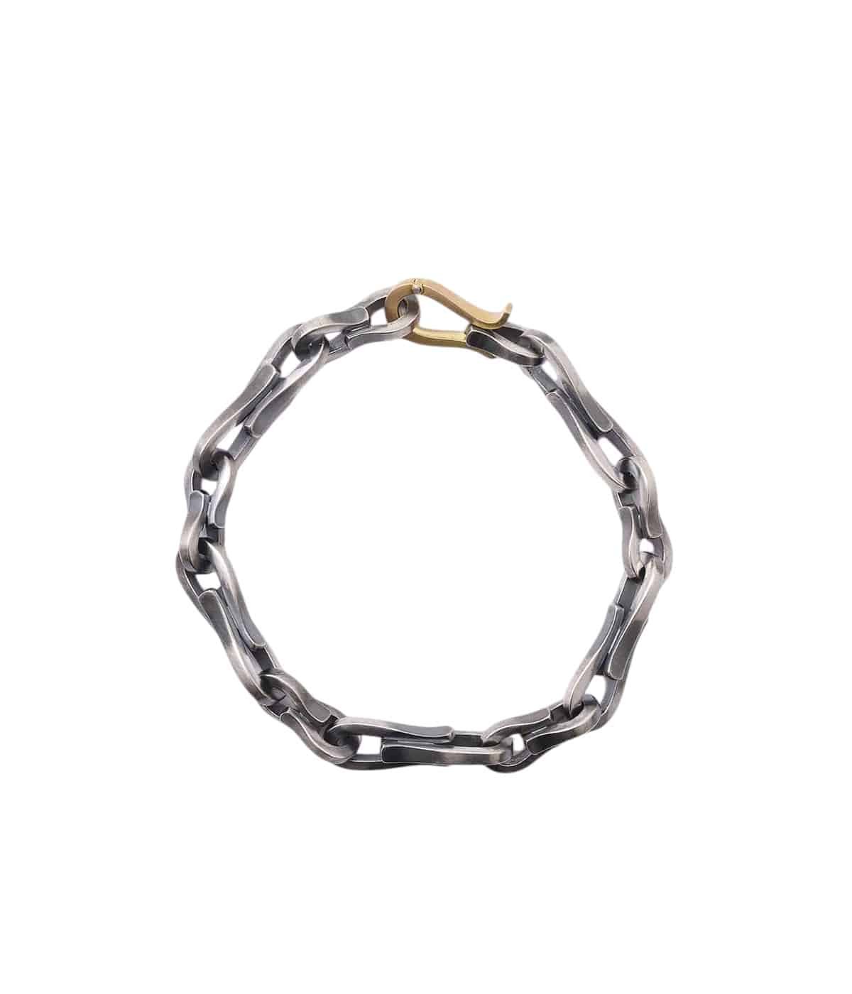 REFINE METAL CHAIN BRACELET L SV short×long hook:K18YG | hum(ハム