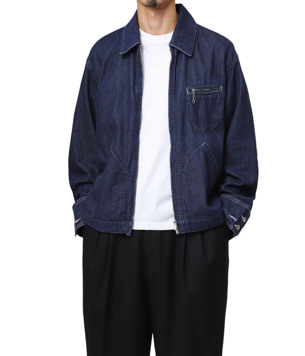 Light oz Denim ZIP Work Jacket | blurhmsROOTSTOCK(ブラームスルーツ