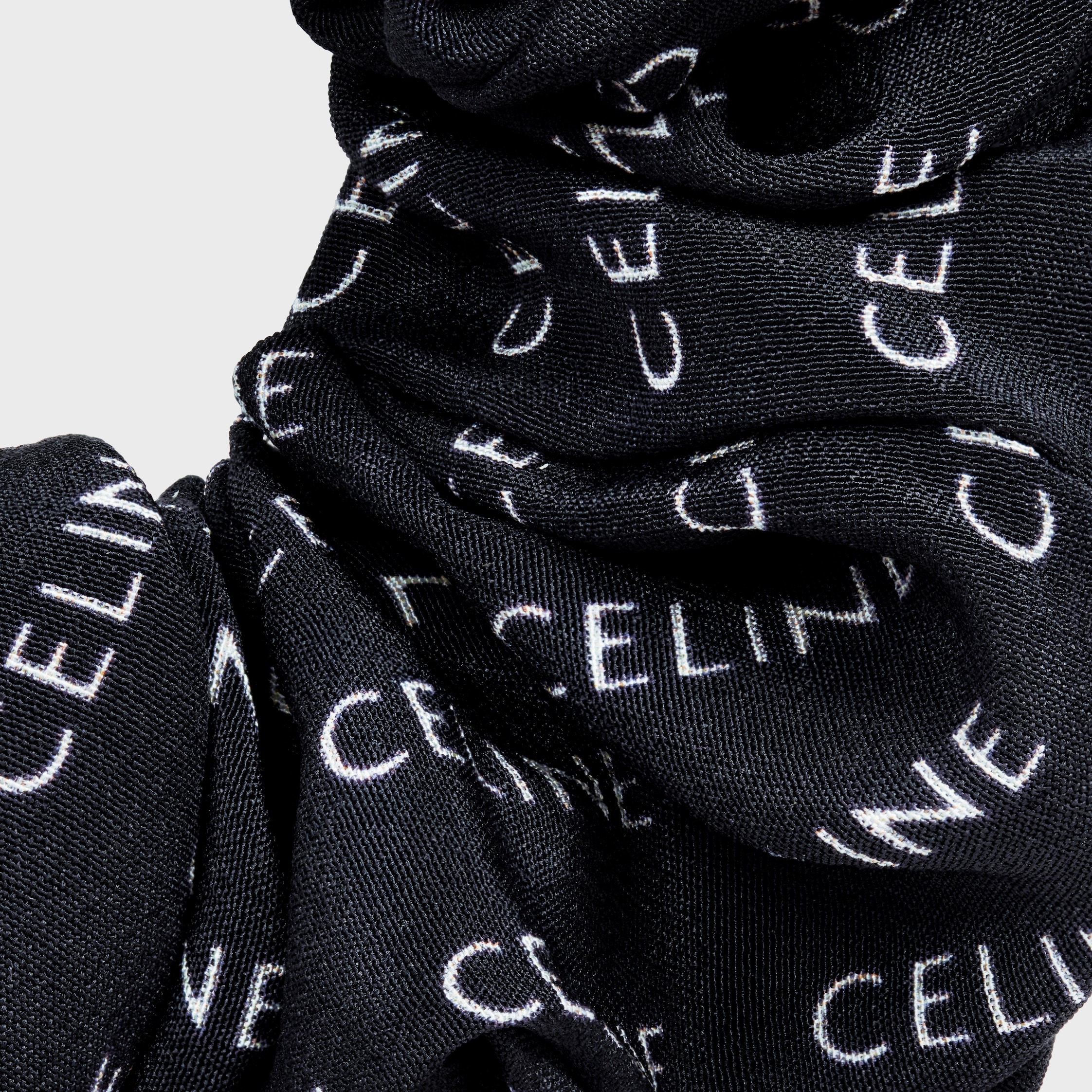 CELINE レイユール シュシュ / シルク＆ゴールドフィニッシュ ブラス