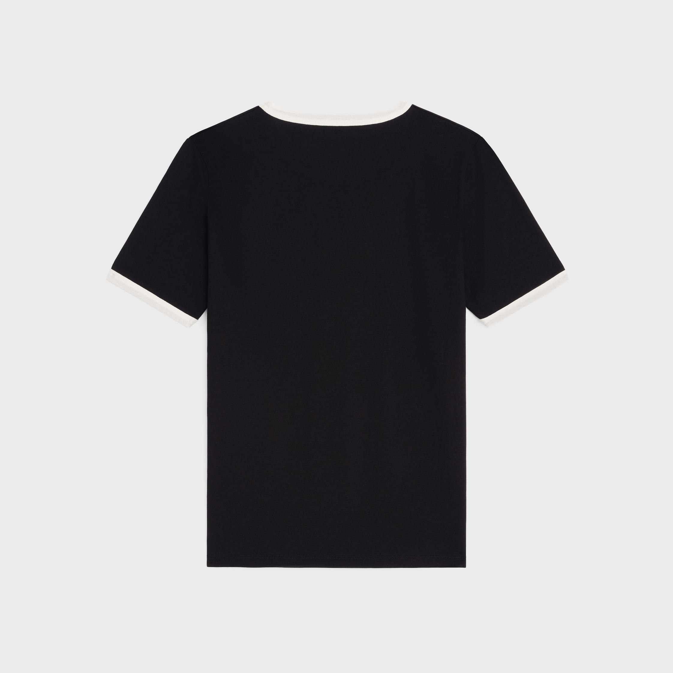 CELINE PARIS T-SHIRT IN COTTON JERSEY - BLACK/WHITE | CELINE
