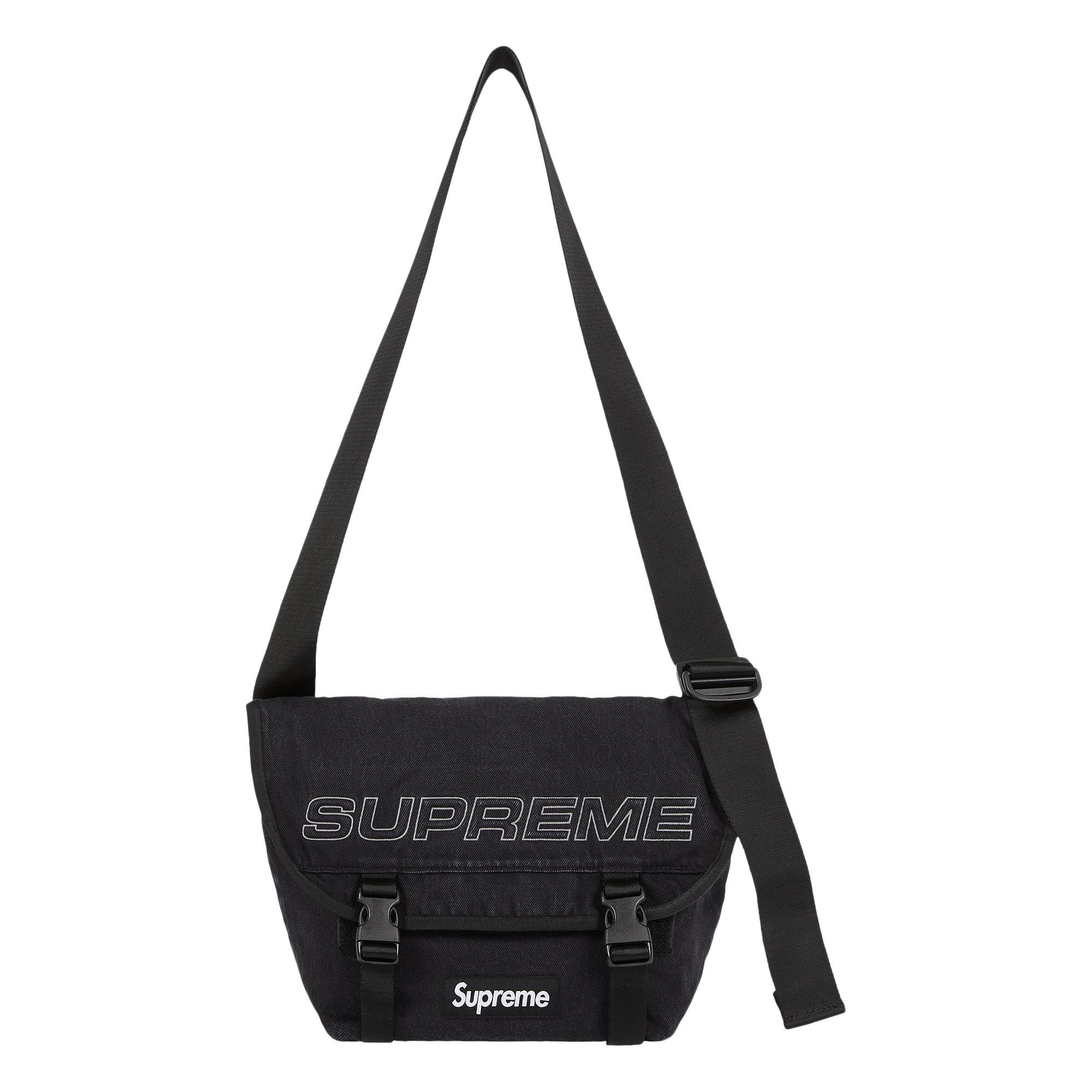 Buy Supreme Denim Messenger Bag 'Black' - FW25B14 BLACK | GOAT