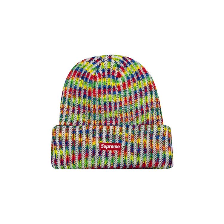 Buy Supreme Rainbow Knit Loose Gauge Beanie 'White' - FW21BN16