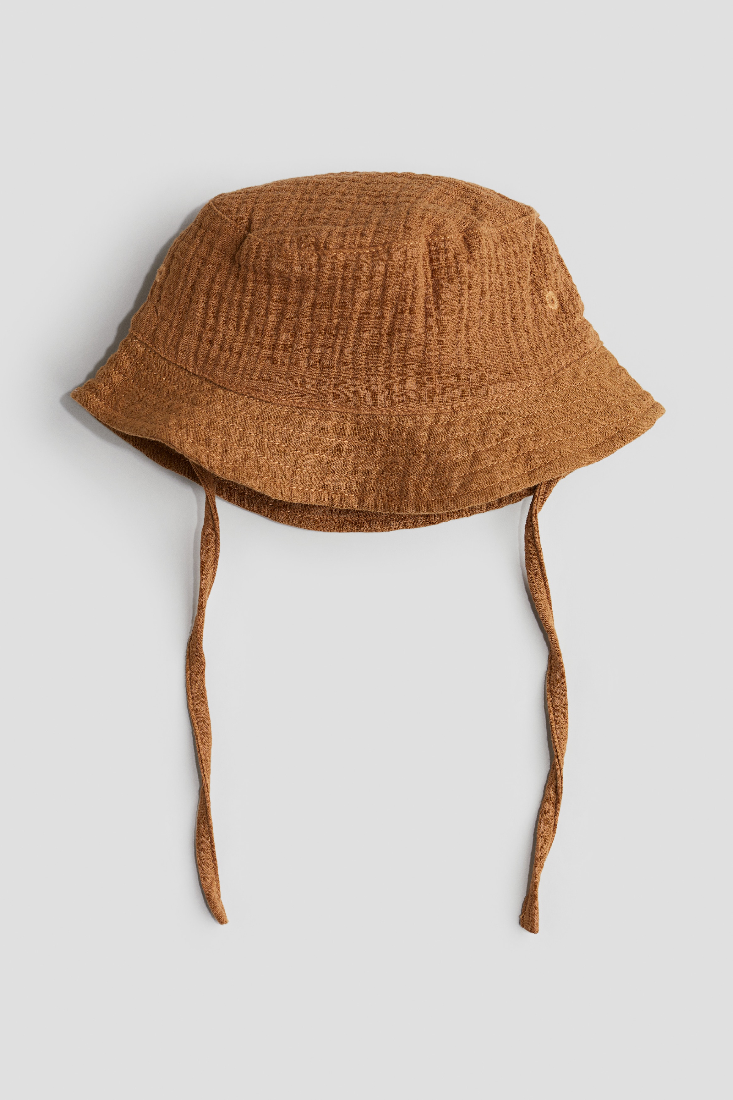Cotton Muslin Bucket Hat - Brown - Kids | H&M US