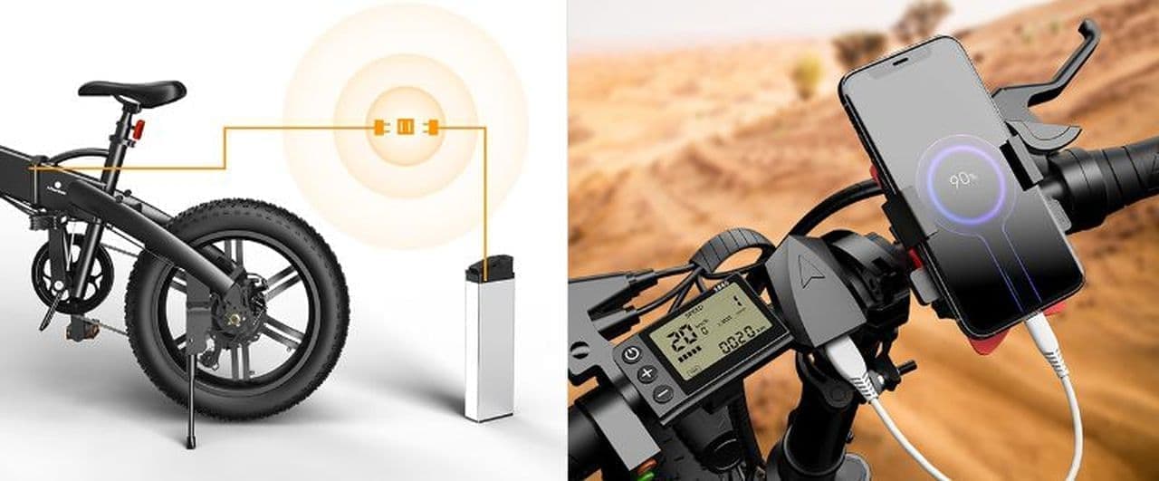 太さ4インチのファットタイヤを装備した電動アシスト自転車 ADO「A20F