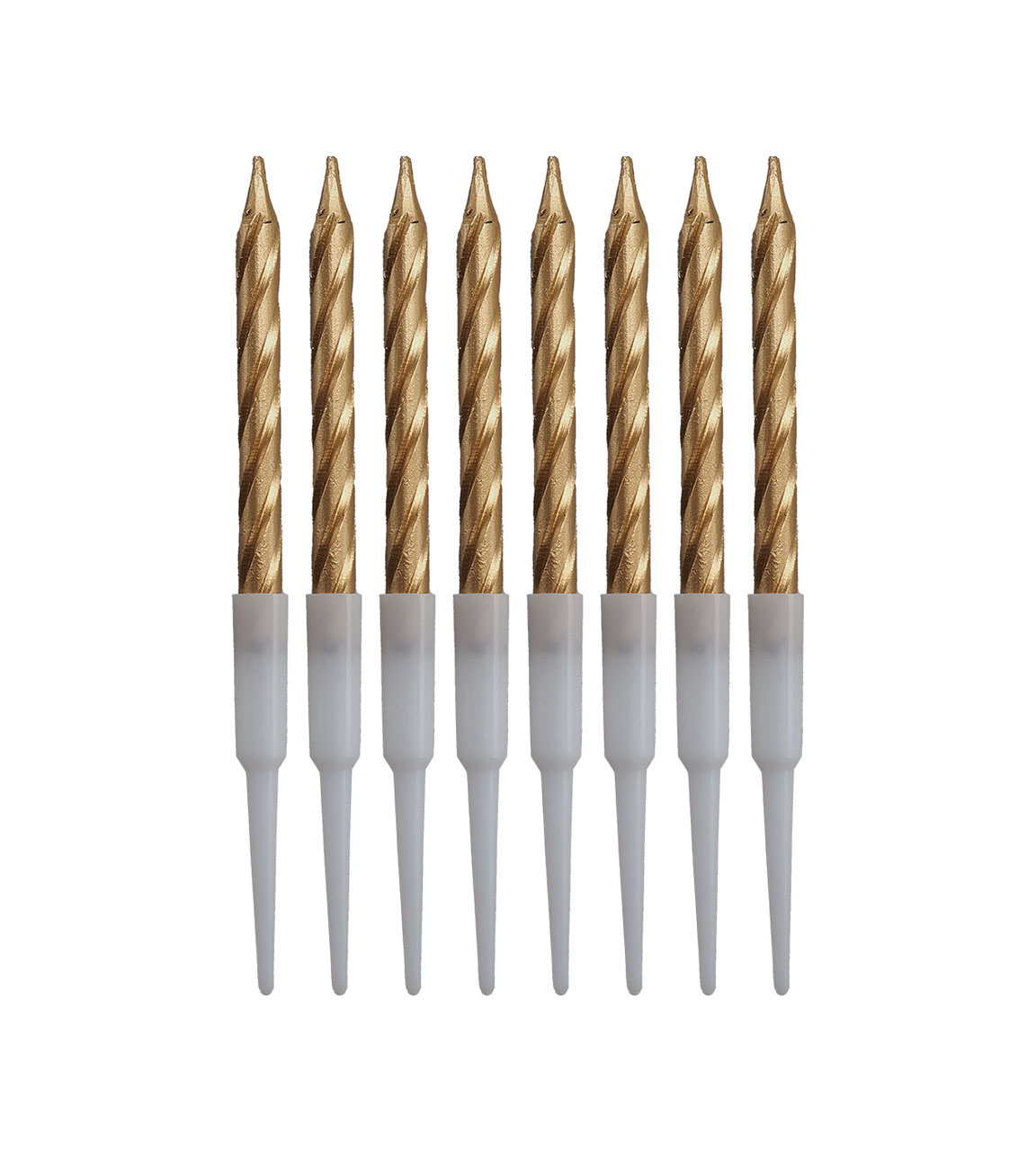 パーティーキャンドル スパイラルゴールド 6cm 8本入 - NIHON ROSOKU