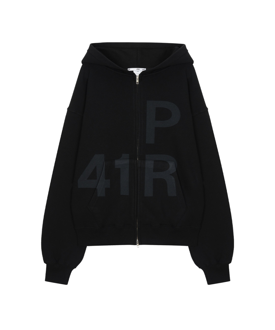 사일프레이(41PRAY) Graphic Zip Up Hoodie / Black - 사이즈 & 후기