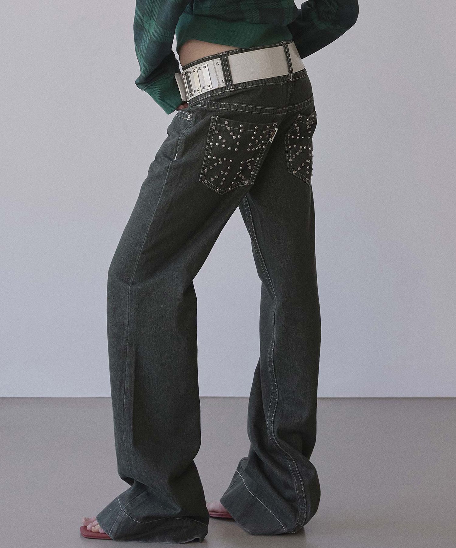 MUSINSA | SCULPTOR Union Jack Engineered Denim Indigo Gray