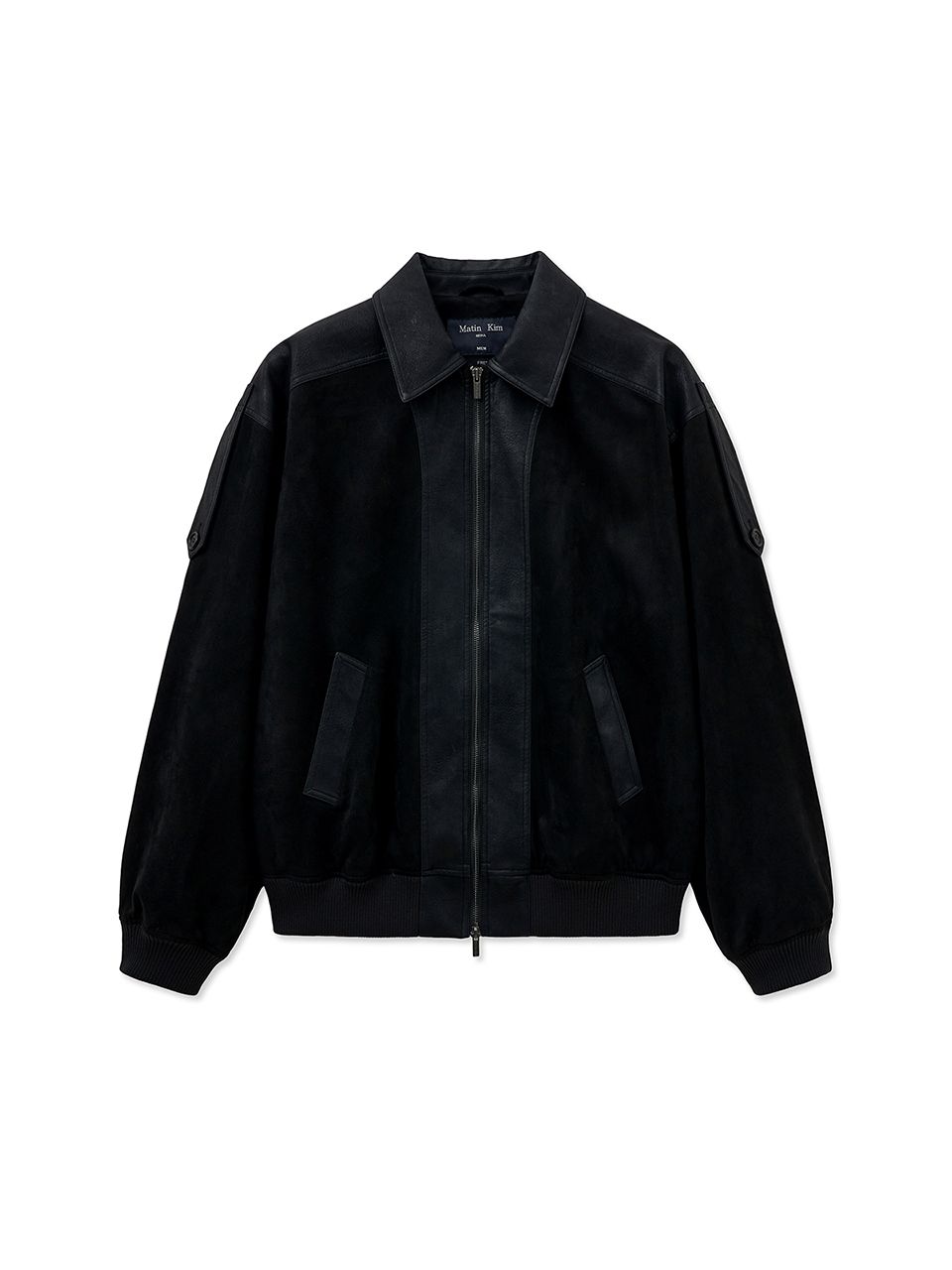 MUSINSA公式 | MATIN KIM SUEDE MIX LEATHER ZIP UP JUMPER FOR MEN IN