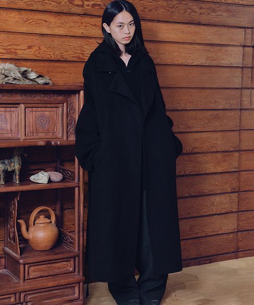 MUSINSA公式 | MALEN ユニセックスグレインハンドメイドコートブラック