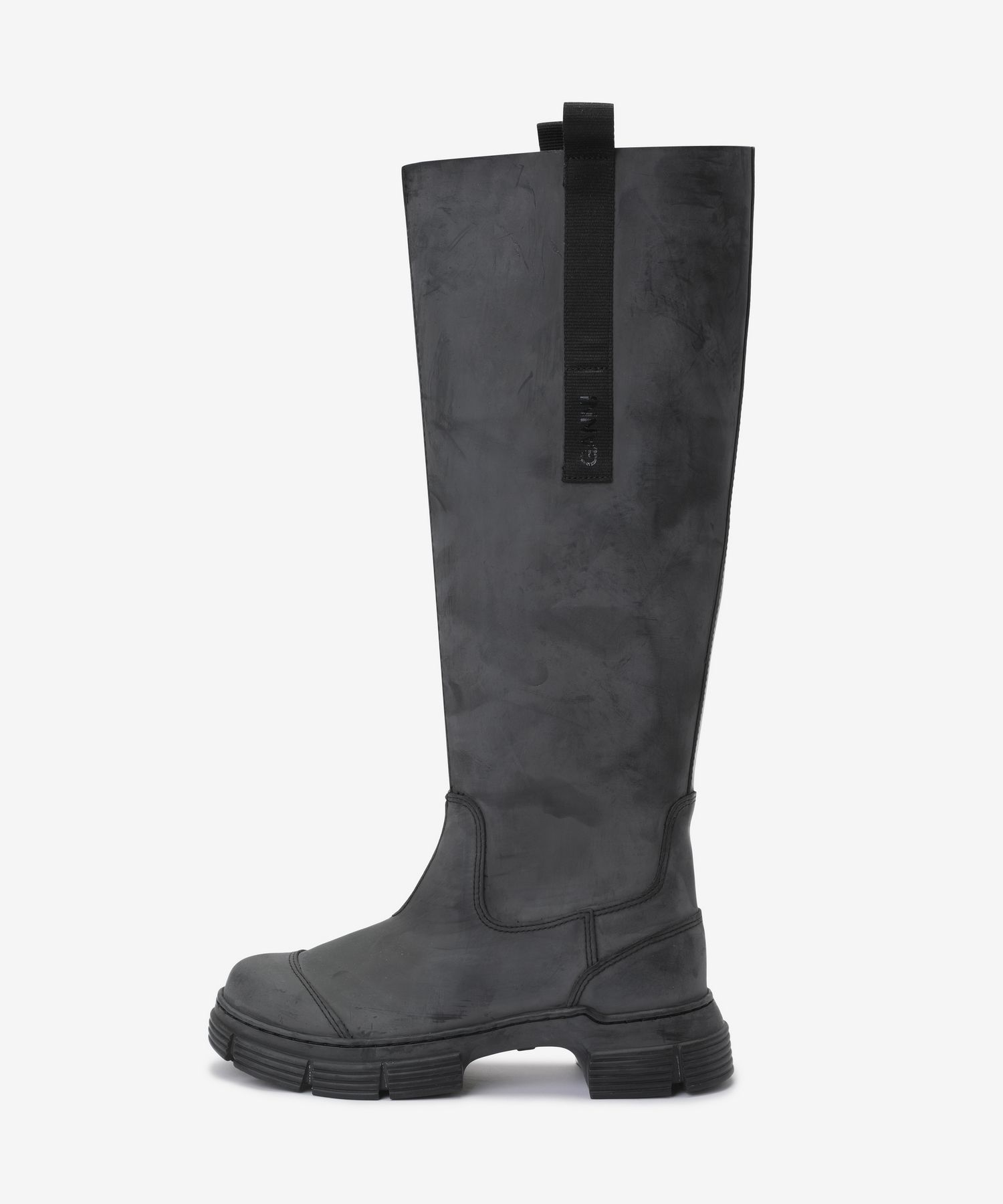 MUSINSA | GANNI Recycled Rubber Country High Boots - Black / S1913099