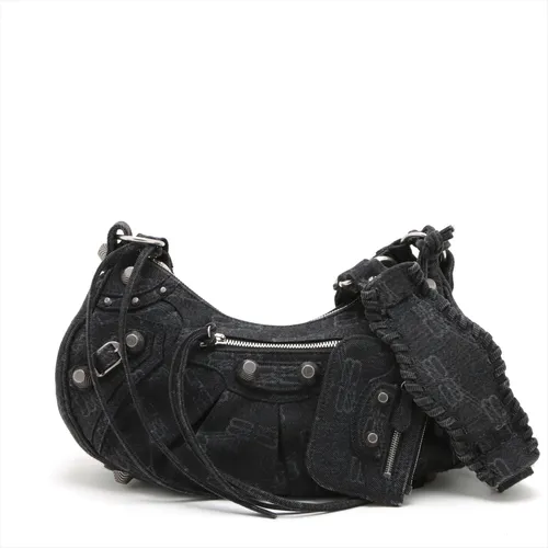 バレンシアガ ルカゴール キャンバス ショルダーバッグ ブラック AB