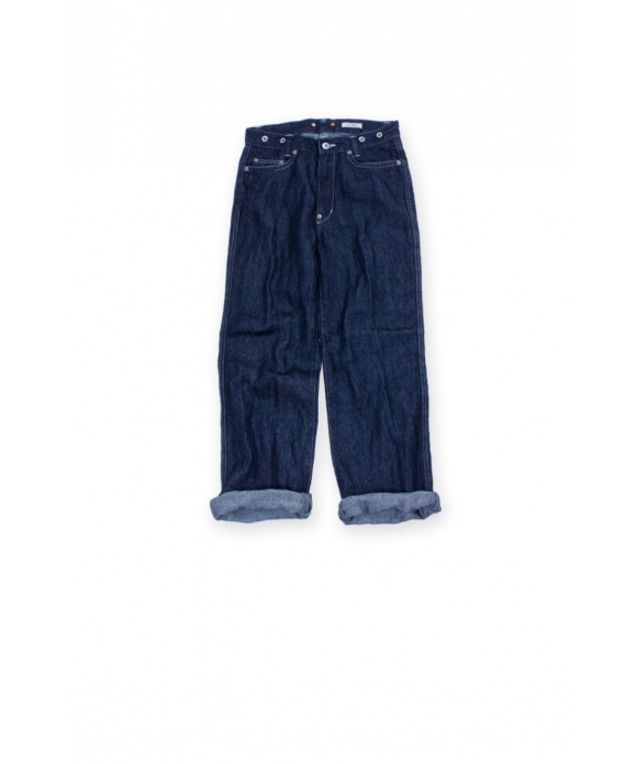 nest Robeインディゴリネンギャザー サルエルパンツ nest Robe