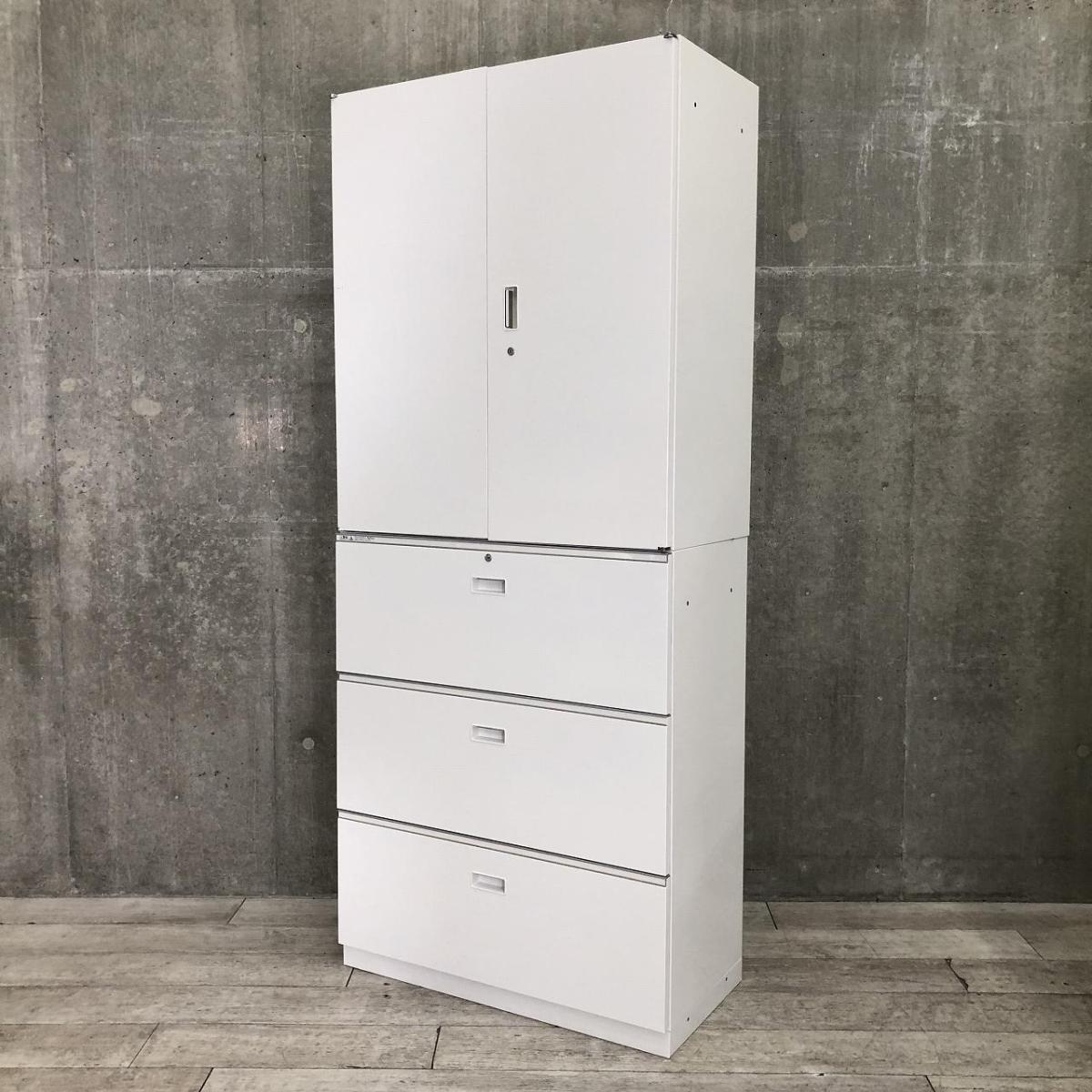 中古】シンライン イトーキ/ITOKI ハイキャビネット／両開き＋3段