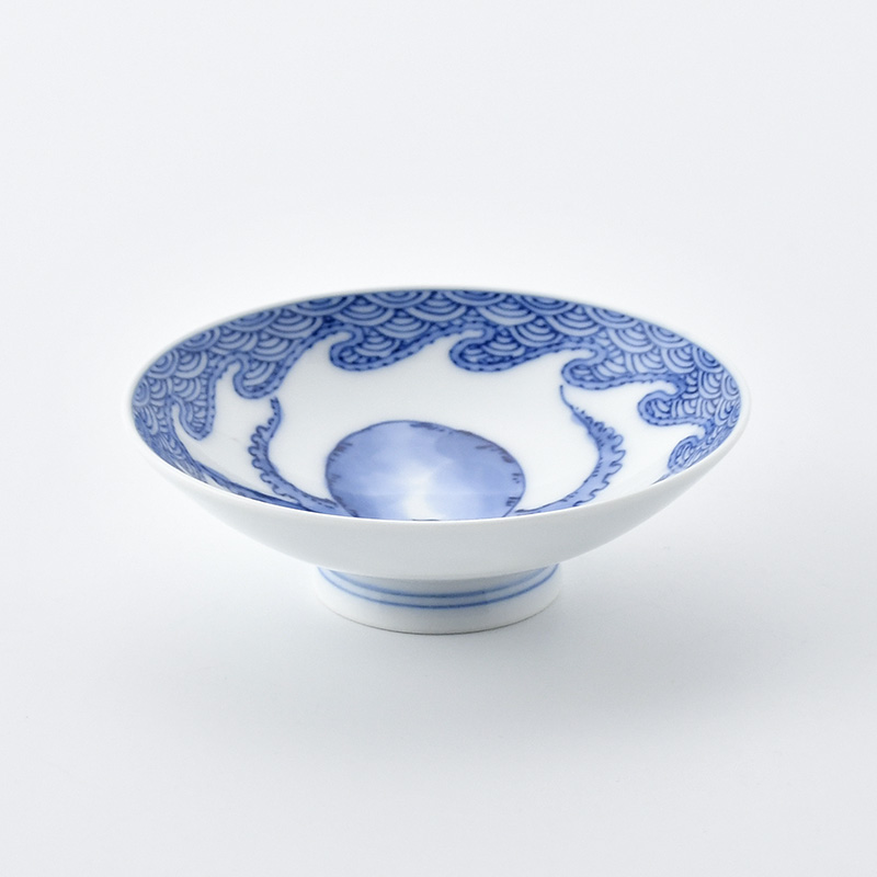 平戸松山】平戸盃 波青海波（たこ） | 三川内焼オンライン・ショップ