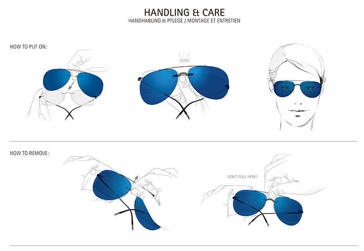 シルエット スタイルシェード 純正クリップオンサングラス 偏光ブルー