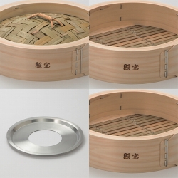 照宝 桧せいろ二段 蒸し板セット27cm | 中華街 照宝